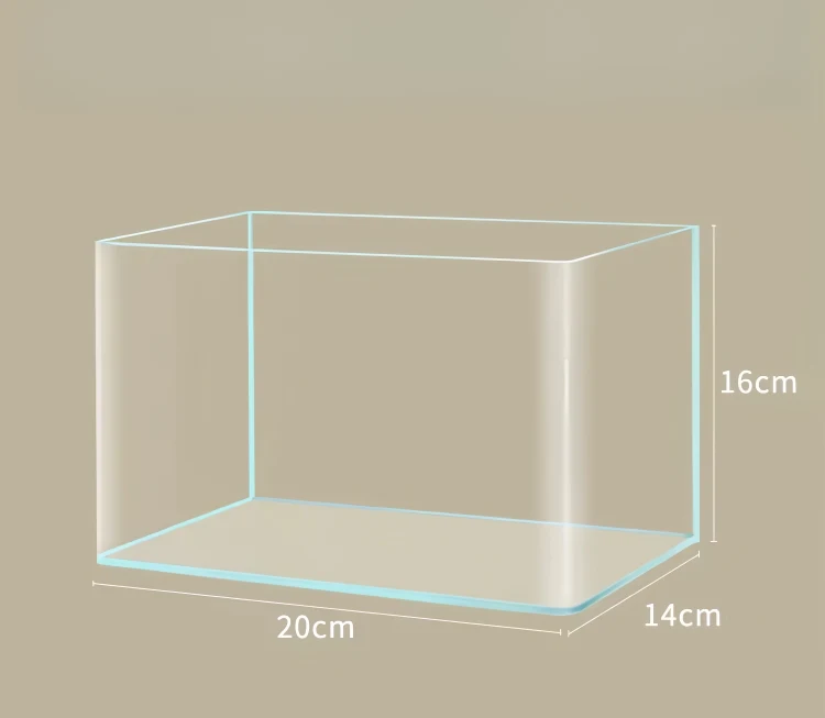 curved fish tank has ultra-clear glass