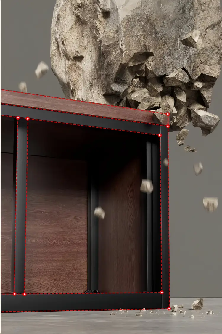 Aluminum alloy frame fish tank bottom cabinet