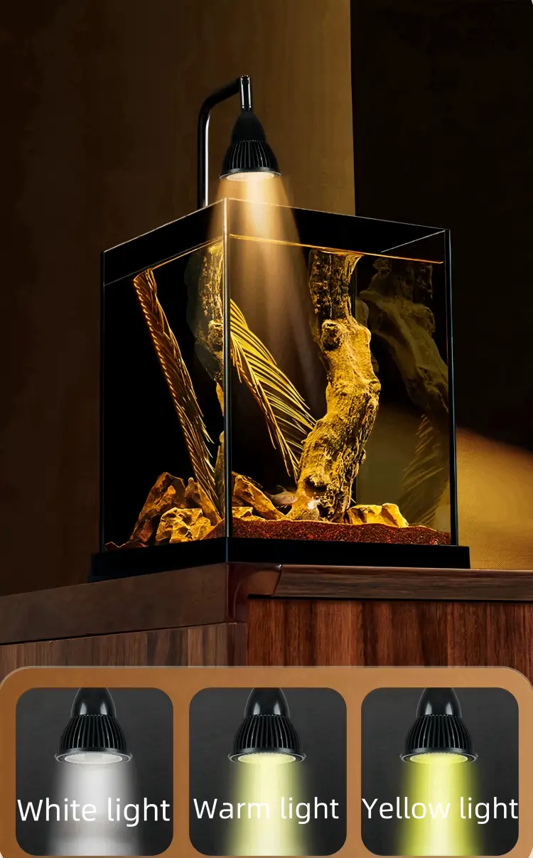 Integrated fish tank light design