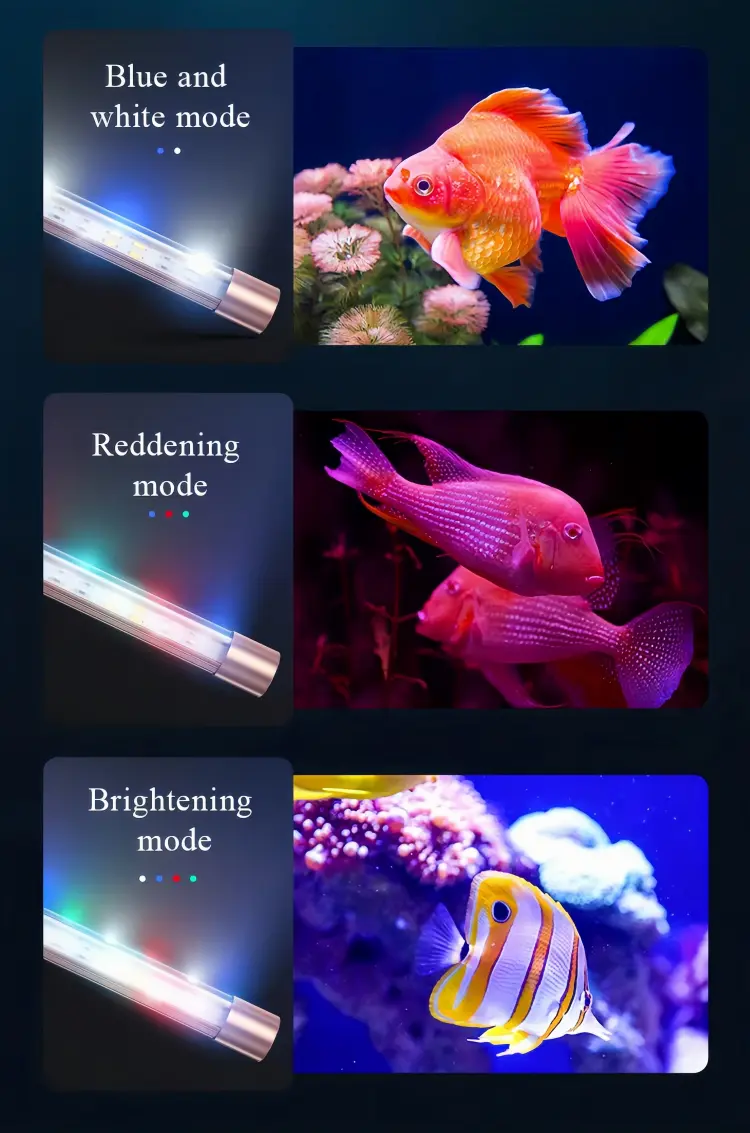 Yee fish tank lights has three lighting modes
