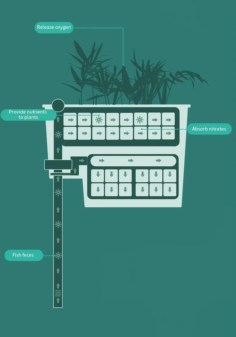 Simulate the river ecosystem to create an ecological fish tank