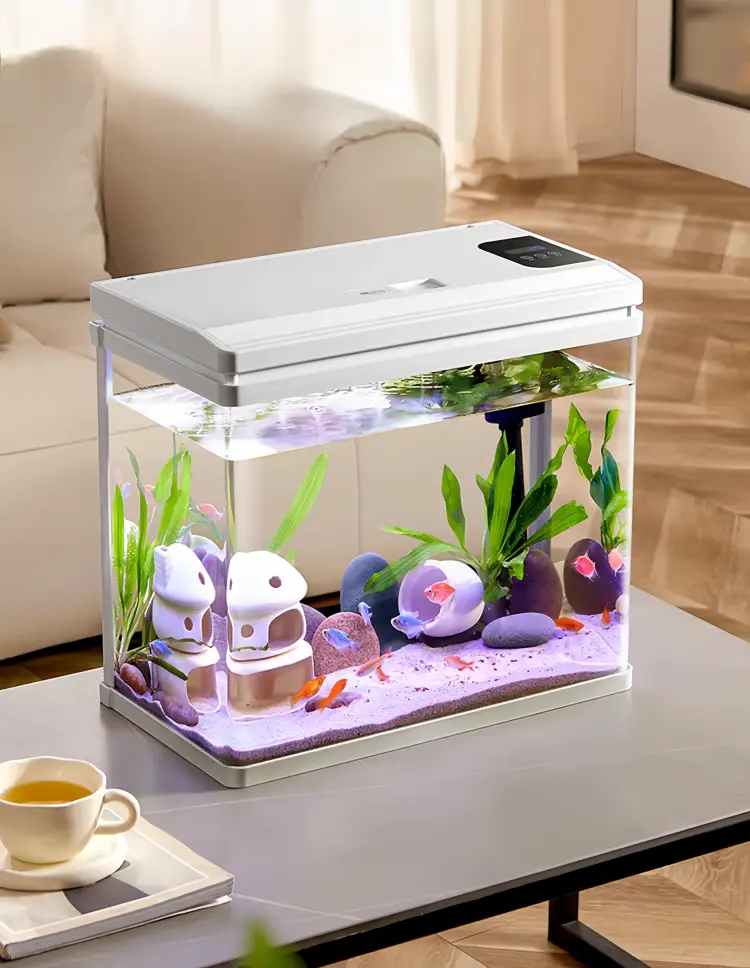 High-definition curved corner fish tank