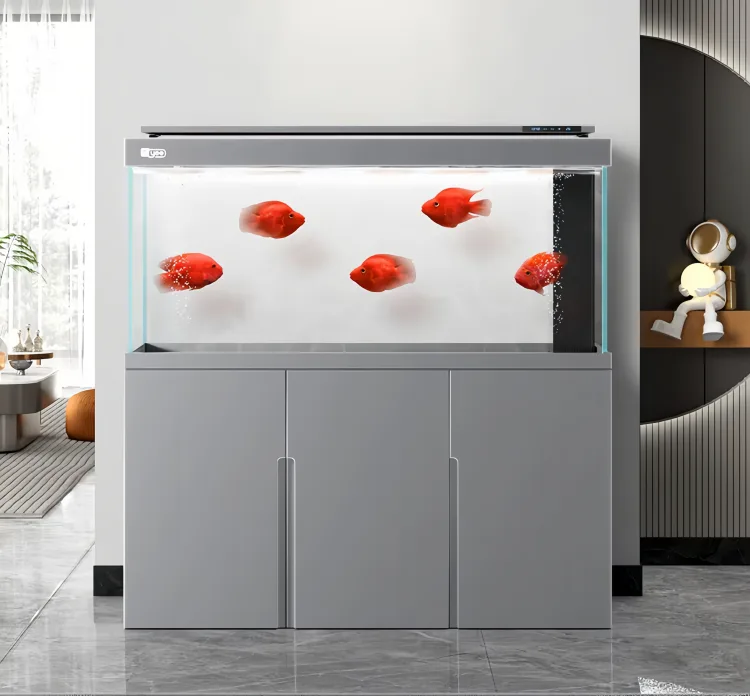 white fish tank