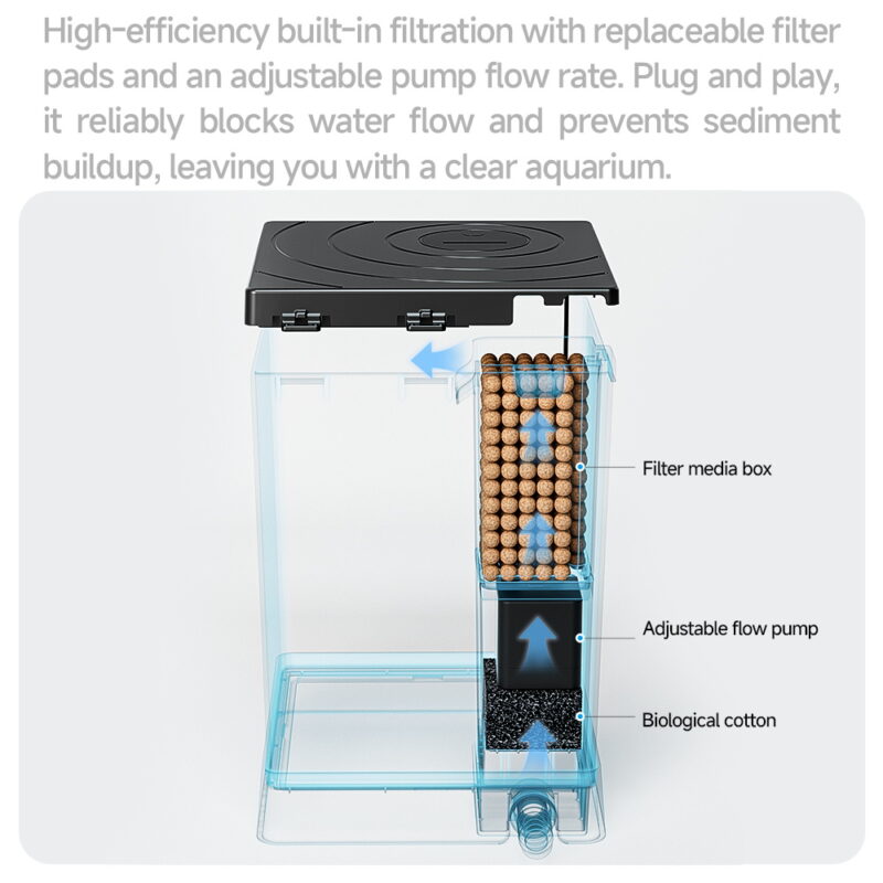 acrylic betta fish tank with LED lighting system