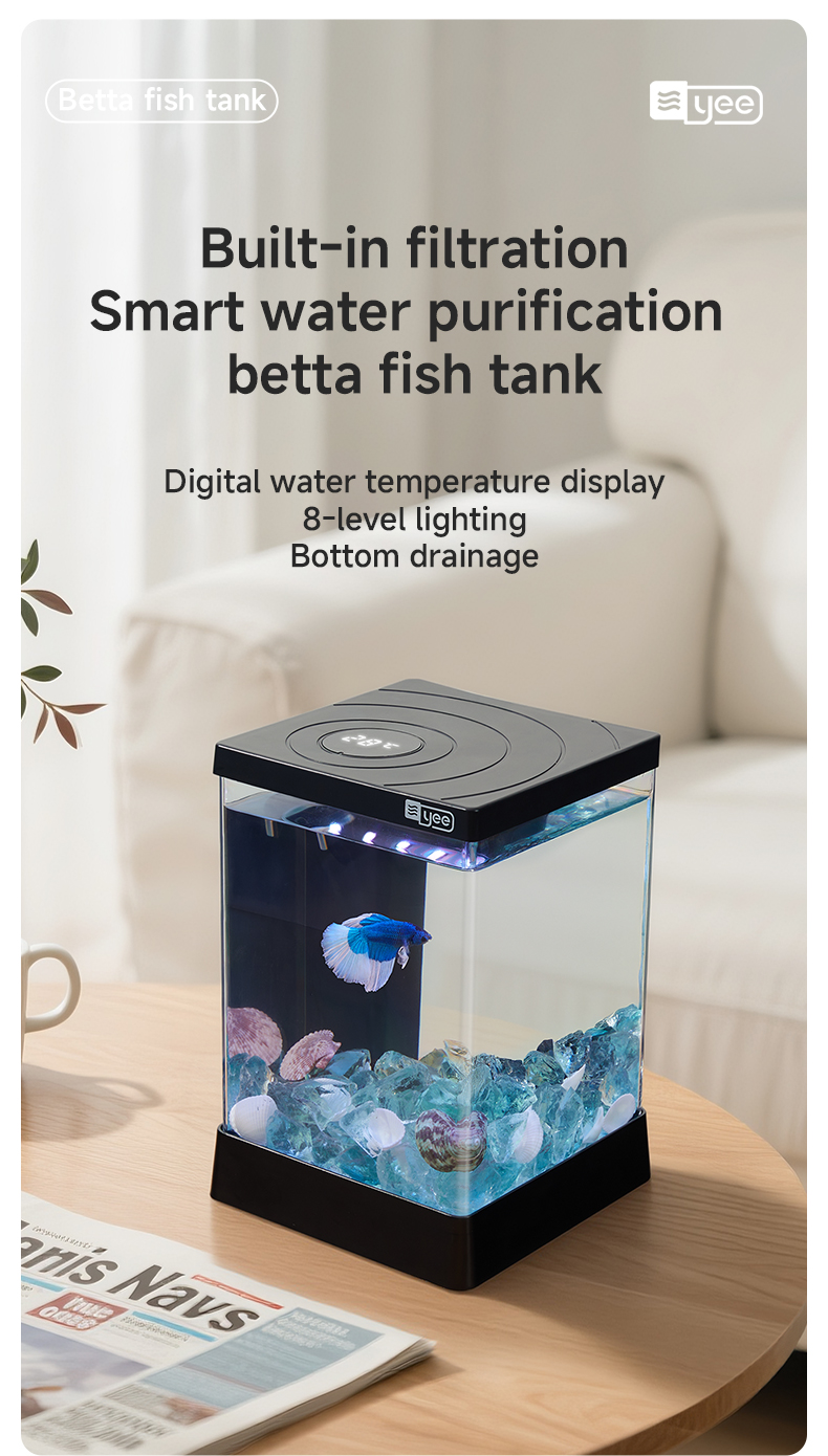 clear acrylic betta fish aquarium tank design
