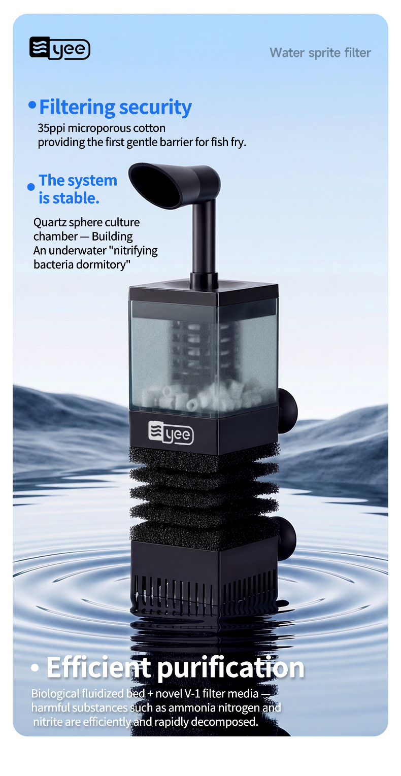 YEE aquarium sponge filter for fish tank